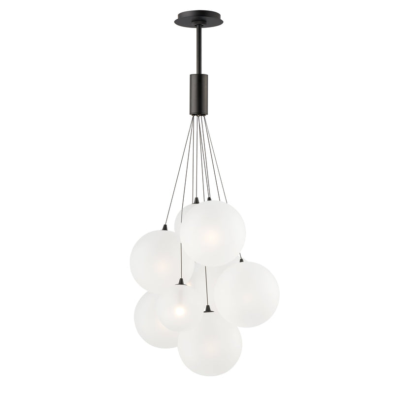 Burst 9-Light LED Pendant in Black