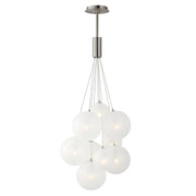 Burst 9-Light LED Pendant in Satin Nickel