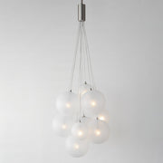 Burst 9-Light LED Pendant in Satin Nickel