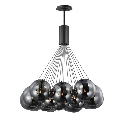 Burst 20-Light LED Pendant in Black
