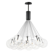 Burst 20-Light LED Pendant in Black