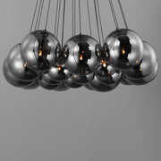 Burst 20-Light LED Pendant in Black