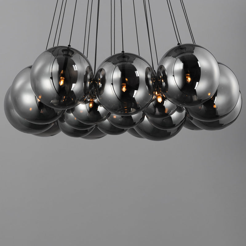 Burst 20-Light LED Pendant in Black