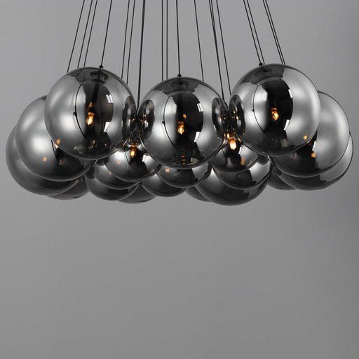 Burst 20-Light LED Pendant in Black