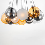 Burst 20-Light LED Pendant in Black