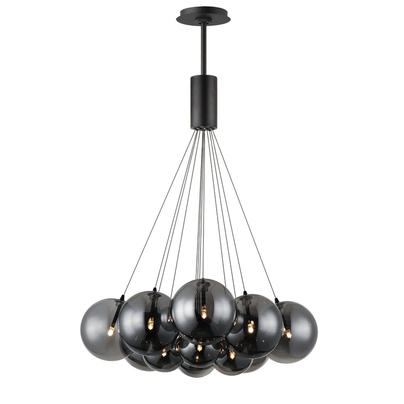 Burst 12-Light LED Pendant in Black