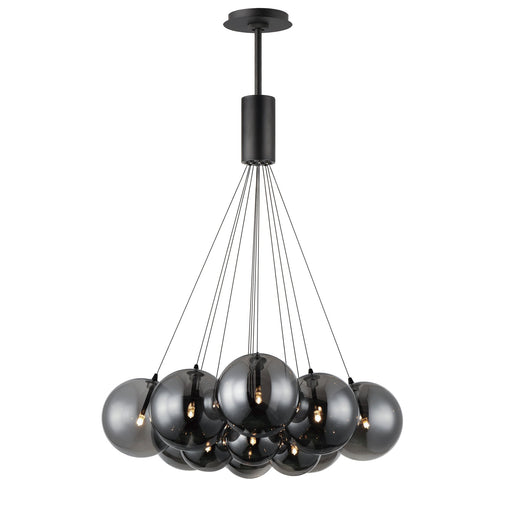Burst 12-Light LED Pendant in Black