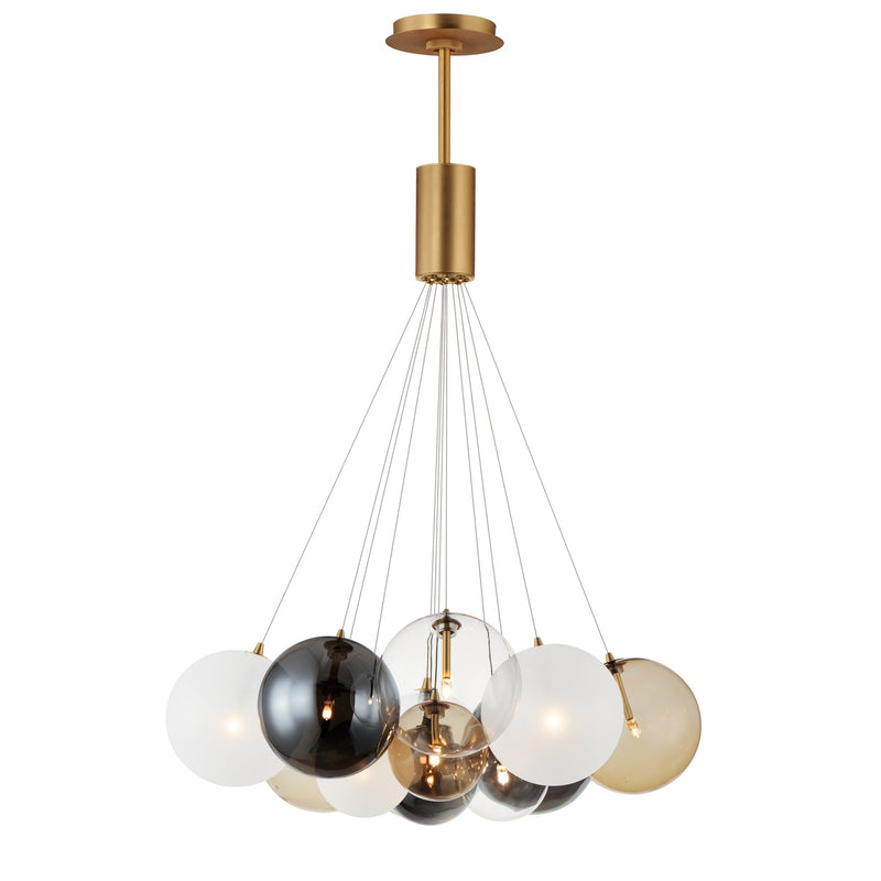 Burst 12-Light LED Pendant in Gold