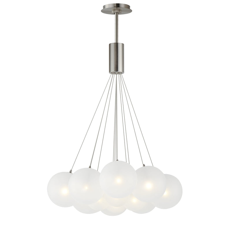 Burst 12-Light LED Pendant in Satin Nickel