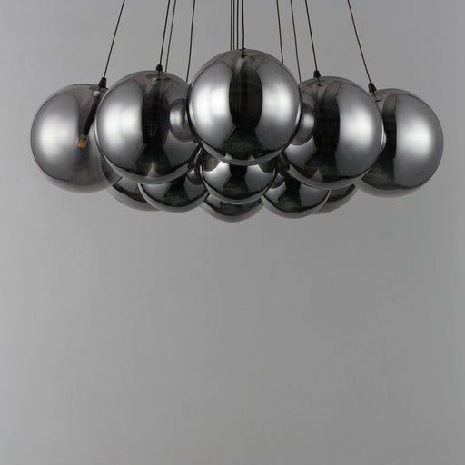 Burst 12-Light LED Pendant in Black