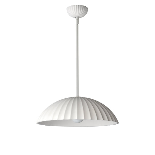 Basilica 19.5" 1-Light LED Pendant in Chaulk White