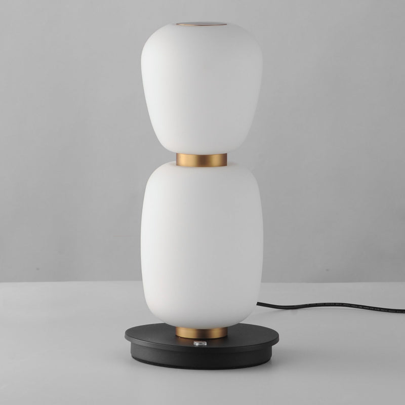 Soji Double Stack LED Table Lamp in Black / Gold