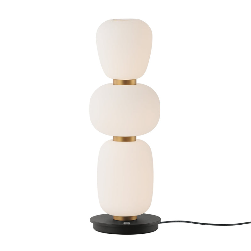 Soji Triple Stack LED Table Lamp in Black / Gold