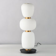 Soji Triple Stack LED Table Lamp in Black / Gold