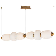 Soji 60" LED Linear Pendant in Black / Gold