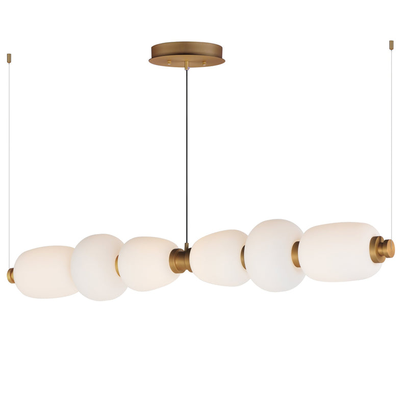 Soji 60" LED Linear Pendant in Black / Gold