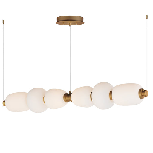 Soji 60" LED Linear Pendant in Black / Gold