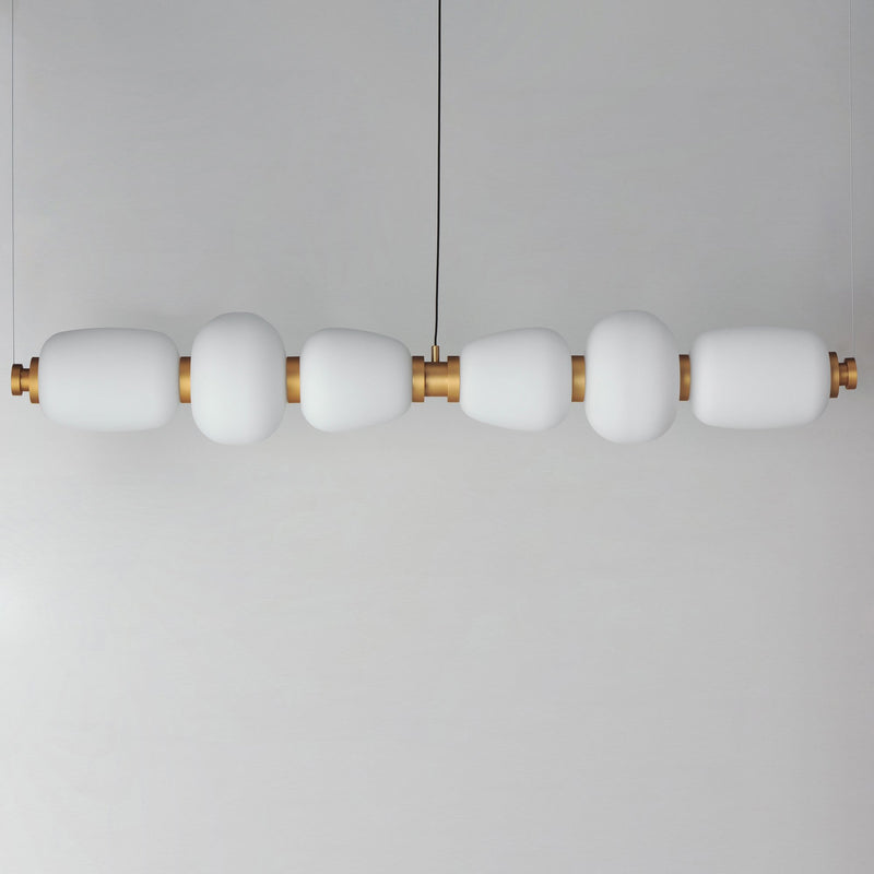Soji 60" LED Linear Pendant in Black / Gold