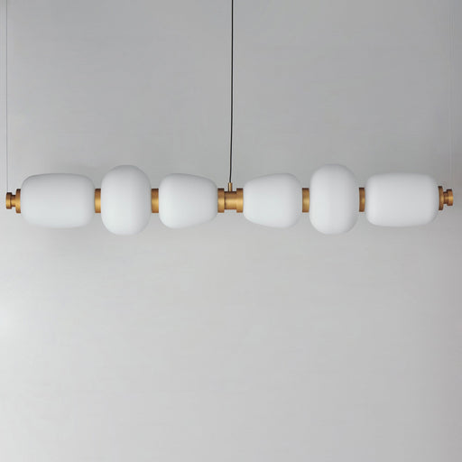 Soji 60" LED Linear Pendant in Black / Gold
