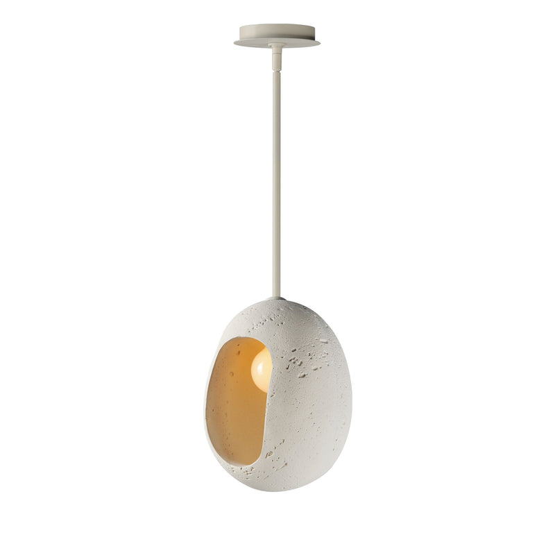 Luna Small LED Pendant in Chaulk White