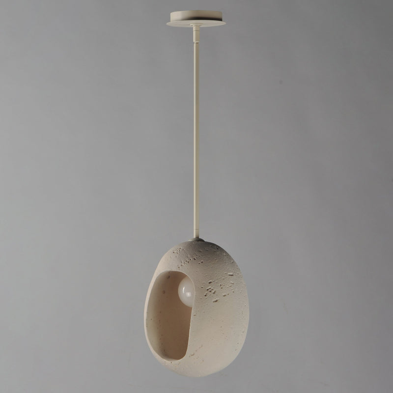Luna Small LED Pendant in Chaulk White