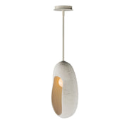 Luna Elongated LED Pendant in Chaulk White