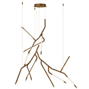 Scion 53" 3-Light LED Pendant in Weathered Brass