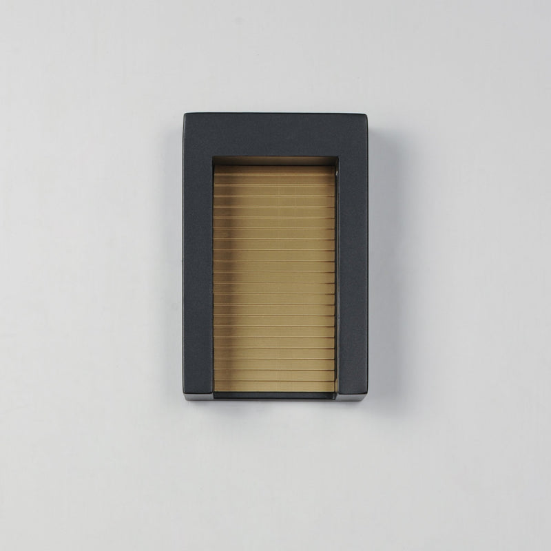 Alcove Small LED Outdoor Wall Sconce in Black / Gold