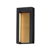 Alcove Medium LED Outdoor Wall Sconce in Black / Gold
