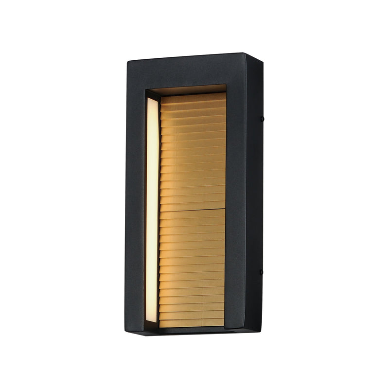 Alcove Medium LED Outdoor Wall Sconce in Black / Gold