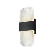 Rune LED Outdoor Wall Sconce - Small in Black