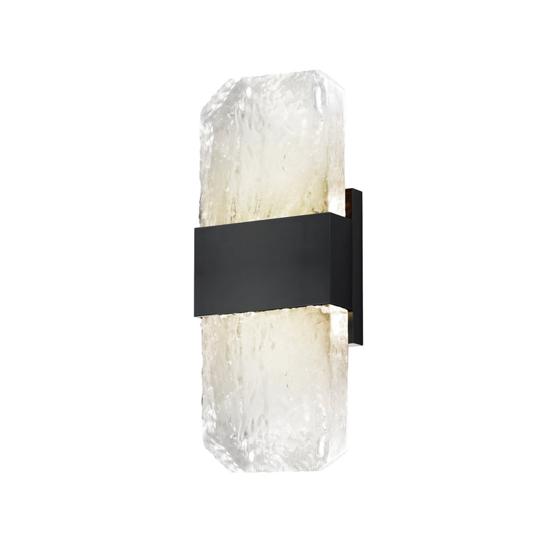 Rune LED Outdoor Wall Sconce - Small in Black