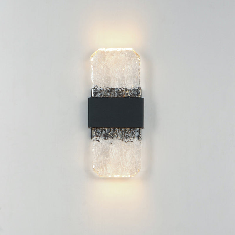 Rune LED Outdoor Wall Sconce - Small in Black