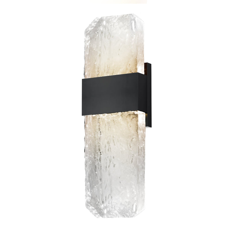 Rune LED Outdoor Wall Sconce - Medium in Black