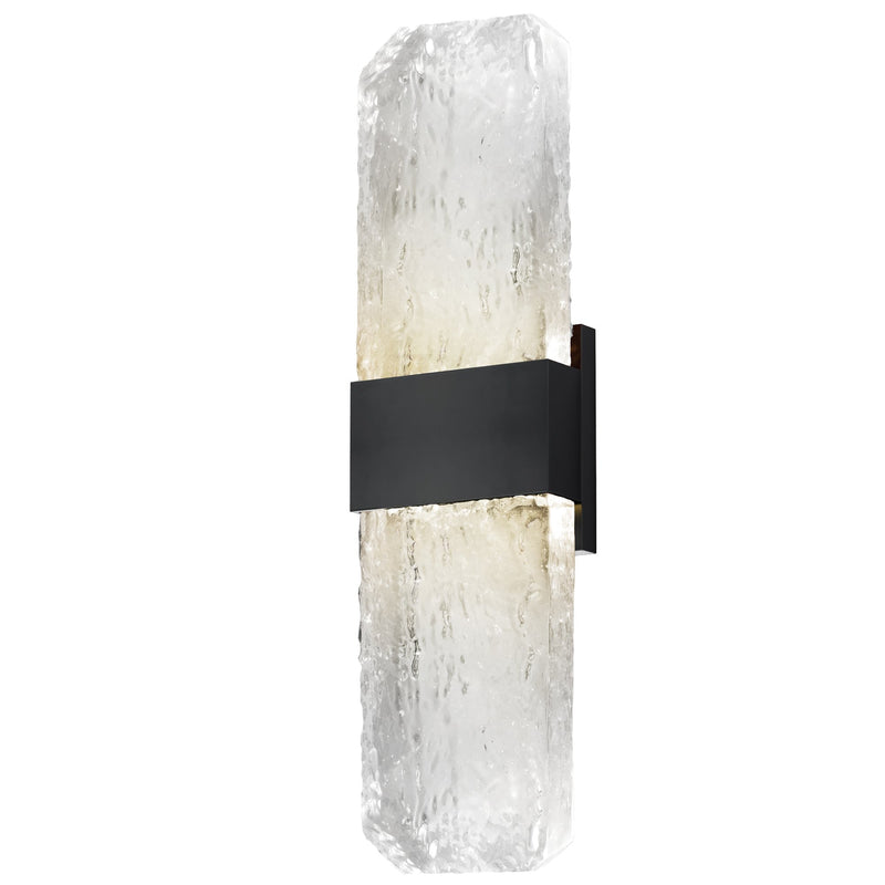 Rune LED Outdoor Wall Sconce - Large in Black