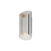 Folio 14" LED Outdoor Wall Sconce in Satin Aluminum / White