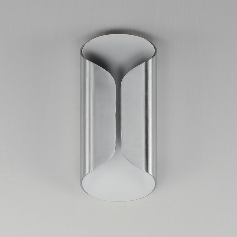 Folio 14" LED Outdoor Wall Sconce in Satin Aluminum / White