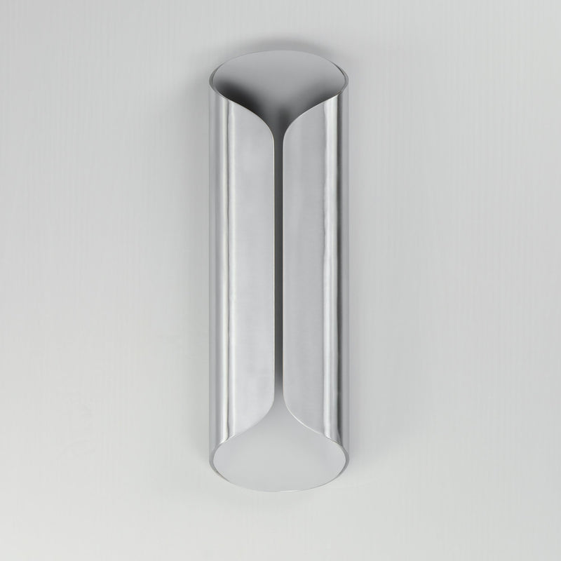 Folio 20" LED Outdoor Wall Sconce in Satin Aluminum / White