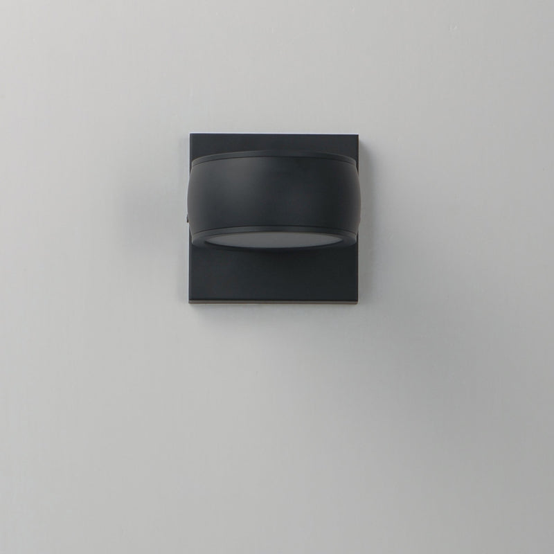 Modular 1-Light LED Outdoor Wall Sconce in Black