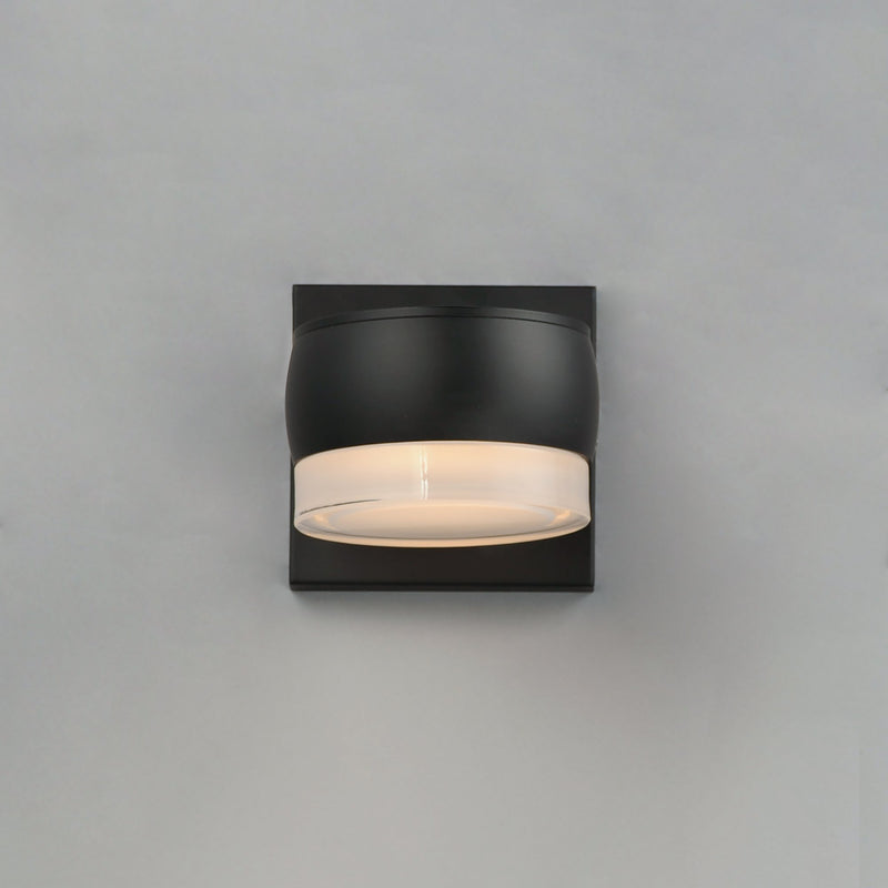 Modular Can 1-Light LED Outdoor Wall Sconce in Black