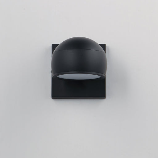 Modular Dome 1-Light LED Outdoor Wall Sconce in Black