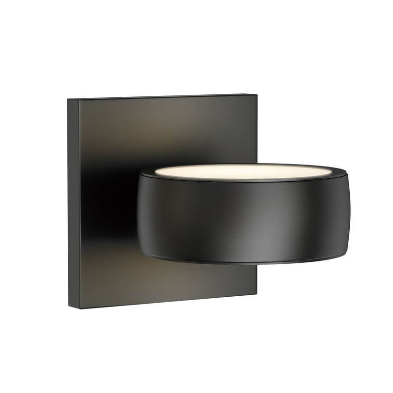 Modular 2-Light LED Outdoor Wall Sconce in Black