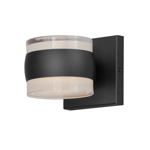 Modular Can 2-Light LED Outdoor Wall Sconce in Black