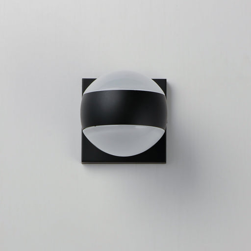 Modular Globe 2-Light LED Outdoor Wall Sconce in Black