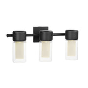 Dram 3-Light LED Bath Vanity Light in Black