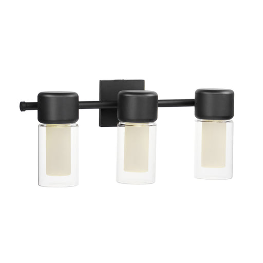 Dram 3-Light LED Bath Vanity Light in Black