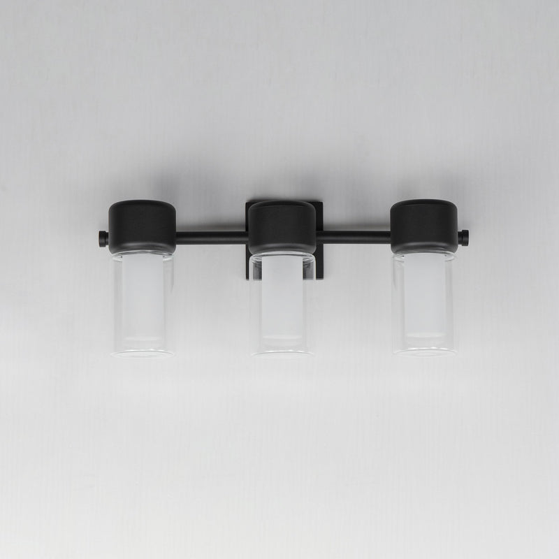 Dram 3-Light LED Bath Vanity Light in Black