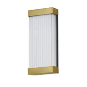 Acropolis 18" LED Outdoor Sconce in Natural Aged Brass