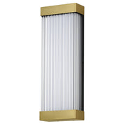 Acropolis 22" LED Outdoor Sconce in Natural Aged Brass