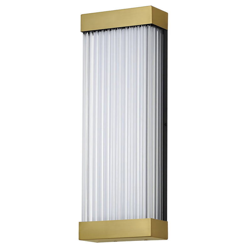 Acropolis 22" LED Outdoor Sconce in Natural Aged Brass